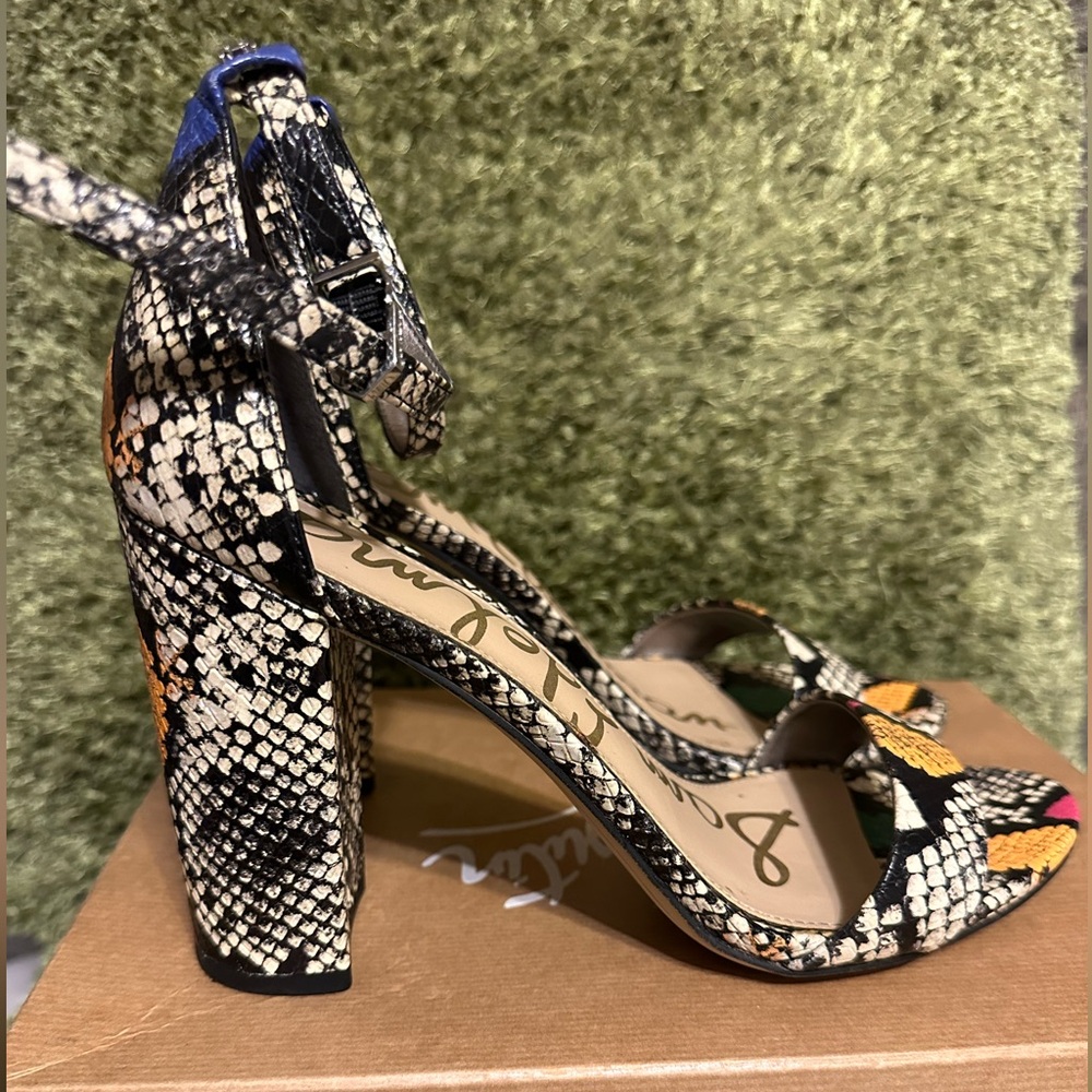 Sam Edelman Vibrant Snakeskin Heels